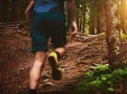 man trail running