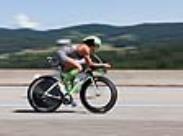 triathlete on the bike